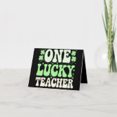 Een gelukkige leraar Groovy Retro Leraar St Patric Kaart (Voorkant)