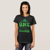 Een gelukkige leraar Groovy Retro St Patrick's Day T-shirt (Voorkant volledig)