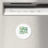 Een gelukkige leraar St. Patrick's Day Retro Groov Magneet (Insitu (Vaatwasser))