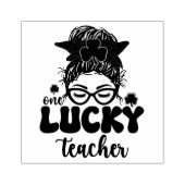 Eén Gelukkige Leraar - St. Patrick's Day Rubberstempel (Afrduk)