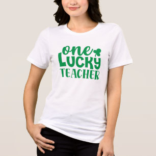 Een gelukkige leraar St. Patrick's Day Tri-Blend Shirt