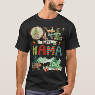 Eén Gelukkige Mama Camper 1e Verjaardag Jongen Cam T-shirt