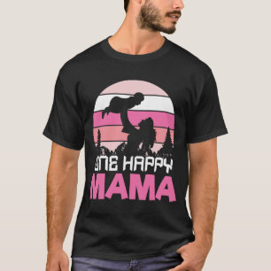 Een Gelukkige Mama Gelukkige Kampeerder Matching F T-shirt