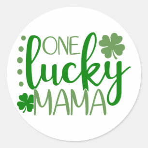 Een gelukkige mama ☘️ ronde sticker