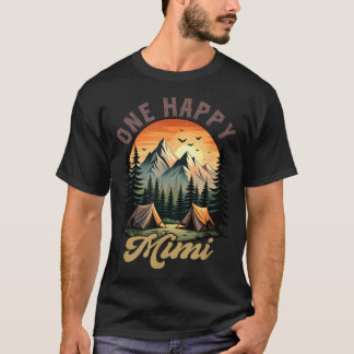 Eén Gelukkige Mimi-Camper 1e Verjaardag Camping T-shirt