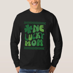 Een gelukkige moeder groovy bij elkaar horende fam t-shirt