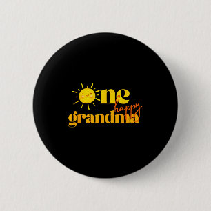 Eén gelukkige oma verjaardag eerste reis rond de Z Ronde Button 5,7 Cm