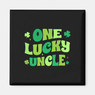 Eén gelukkige oom St. Patrick's Day groene klavert Magneet