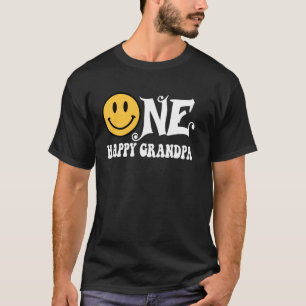 Eén gelukkige opa 1e verjaardag Eén gelukkige kere T-shirt