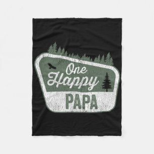 Eén gelukkige papa, bijpassende gezinsverjaardagsf fleece deken