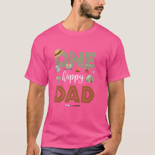 Een gelukkige papa Camper eerste verjaardag Campin T-shirt