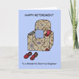 Een gelukkige pensionering van de elektrotechnicus kaart