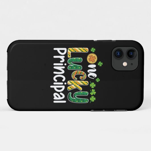 Een gelukkige schooldirecteur St Patrick's Day Case-Mate iPhone Case (Achterkant (horizontaal))