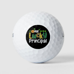 Een gelukkige schooldirecteur St Patrick's Day Golfballen