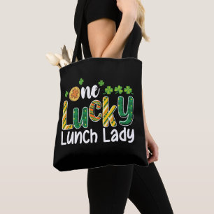Een gelukkige schoollunchdame St. Patrick's Day Draagtas