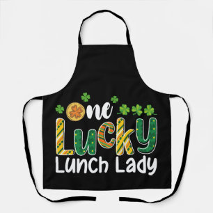 Een gelukkige schoollunchdame St. Patrick's Day Schort