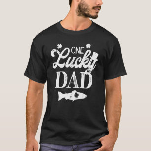 Een gelukkige vader forel vliegvissen rivier meer t-shirt
