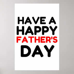 Een gelukkige vaderdag poster