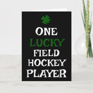 Eén gelukkige veldhockeyspeler St. Patrick's Day I Kaart