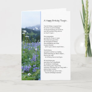 Een gelukkige verjaardag denkend...Religieus Kaart