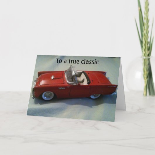 EEN GELUKKIGE VERJAARDAG VAN EEN ECHTE KLASSIEKER KAART (Voorkant)