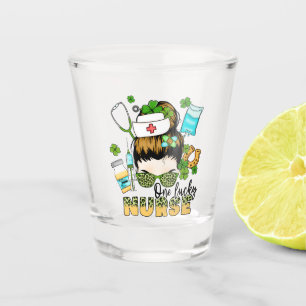 Een gelukkige verpleegster - Messy Bun - St. Patri Shot Glas