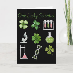 Eén gelukkige wetenschapper St. Patrick's Day Sham Kaart