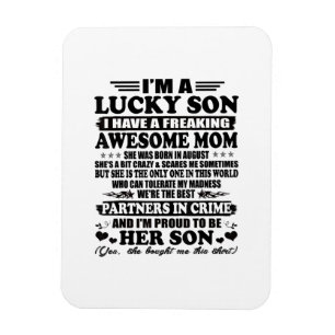 Een gelukkige zoon heeft een Geweldige mam. Magneet