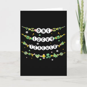 Één geluksleraar armband St. Patrick's Day Iers Kaart