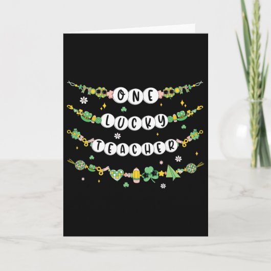 Één geluksleraar armband St. Patrick's Day Iers Kaart (Voorkant)