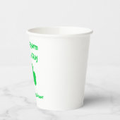 Een geluksvogel is onderweg naar papierbekertjes papieren bekers (Links)