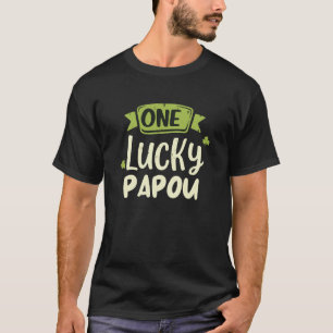 Een geluksvogel Papou St. Patrick's Day grappige m T-shirt