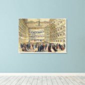Een gemaskerde bal bij het Fenice-theater, Venetië Canvas Afdruk (Insitu (Houten vloer))