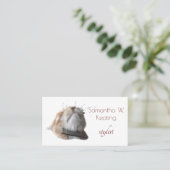 Een gemberkat grappig maken visitekaartje (Staand voorkant)