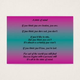 Een gemoedstoestand visitekaartjes