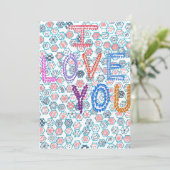 Een gepatenteerde verklaring van liefde feestdagenkaart (Staand voorkant)