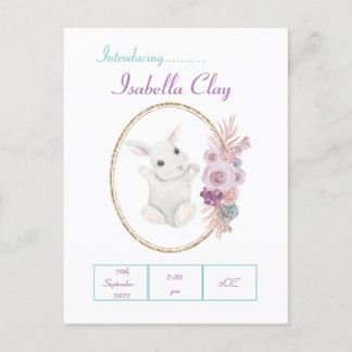 EEN GEPERSONALISEERD BRIEFKAART VOOR GEBOORTEBEKEN