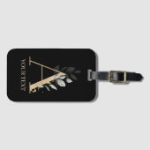 Een gepersonaliseerd monogram Bagagelabel (Voorkant (horizontaal))