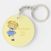 Een Gepersonaliseerd Sleutelhanger met Schattigee (Achterkant)