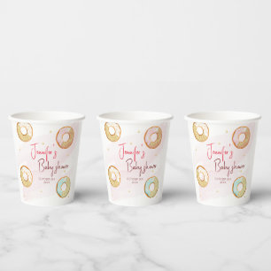 Een gepersonaliseerde gouden Donut Paper cup Papieren Bekers