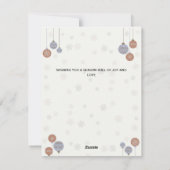 Een gepersonaliseerde typografie vrolijke kerstkaa feestdagenkaart (Achterkant)