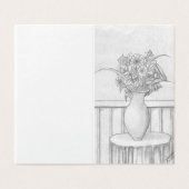 Een geschenk van bloemen kaart (Buitenkant ongevouwen)