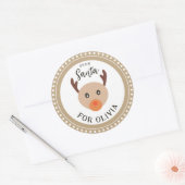Een geschenk van het Kerst sticker van de Santa Cu (Envelop)