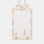 Een geschenk voor u warme vakantie kleuren cadeaulabel (Achterkant)