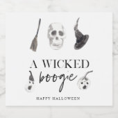 Een geschoold Boogie | Happy Halloween Bier Etiket (Enkel label)