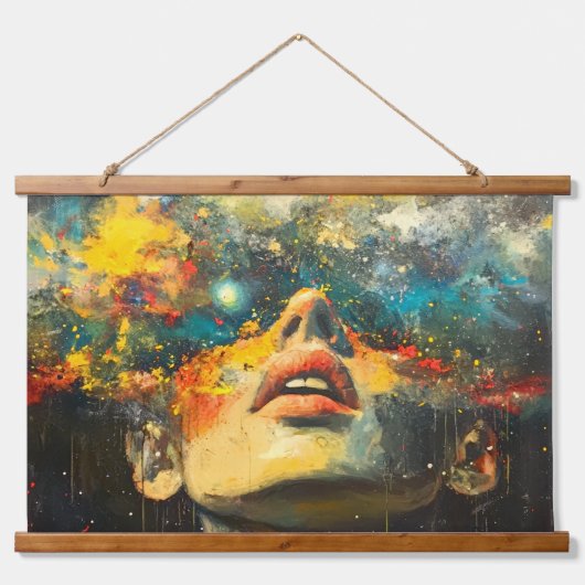 Een gesimuleerd universum hangend wandkleed (Voorkant)