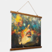 Een gesimuleerd universum hangend wandkleed (Gebogen)