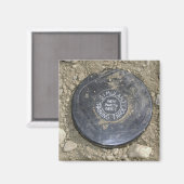 Een gesimuleerde landmijn magneet (Voorkant / Achterkant)