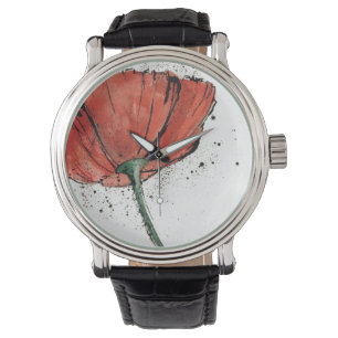 Een gesloten Bloem op een Witte Achtergrond Horloge