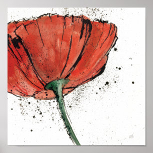 Een gesloten Bloem op een Witte Achtergrond Poster
